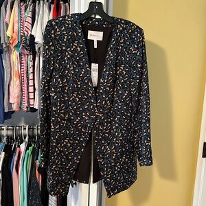 BCBGeneration Teal Cheetah Stardust Blazer NWT Medium